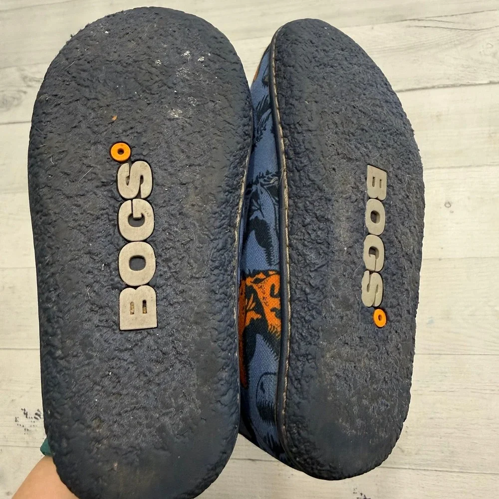BOGS baby boys blue‎ orange dinosaur boots little kids size 9
